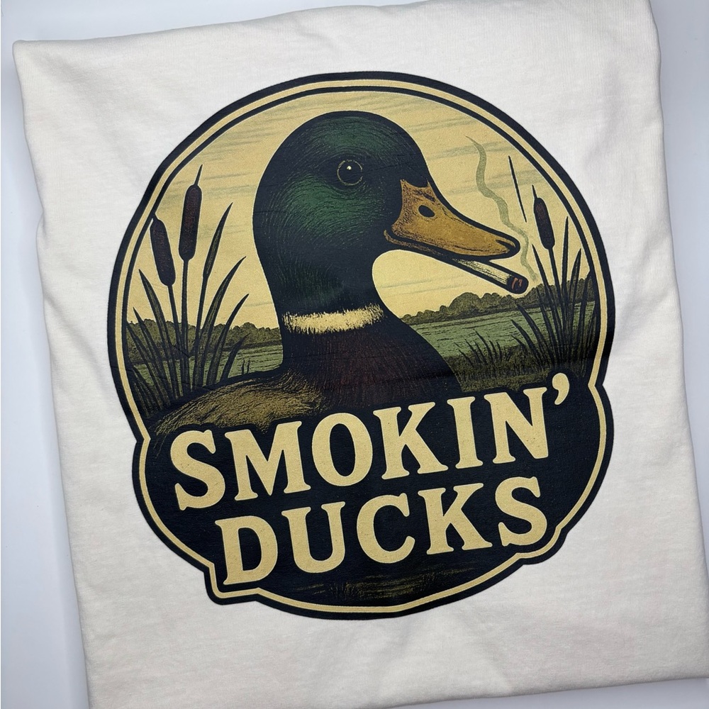 Comfort Colors White Tee with Duck Graphic